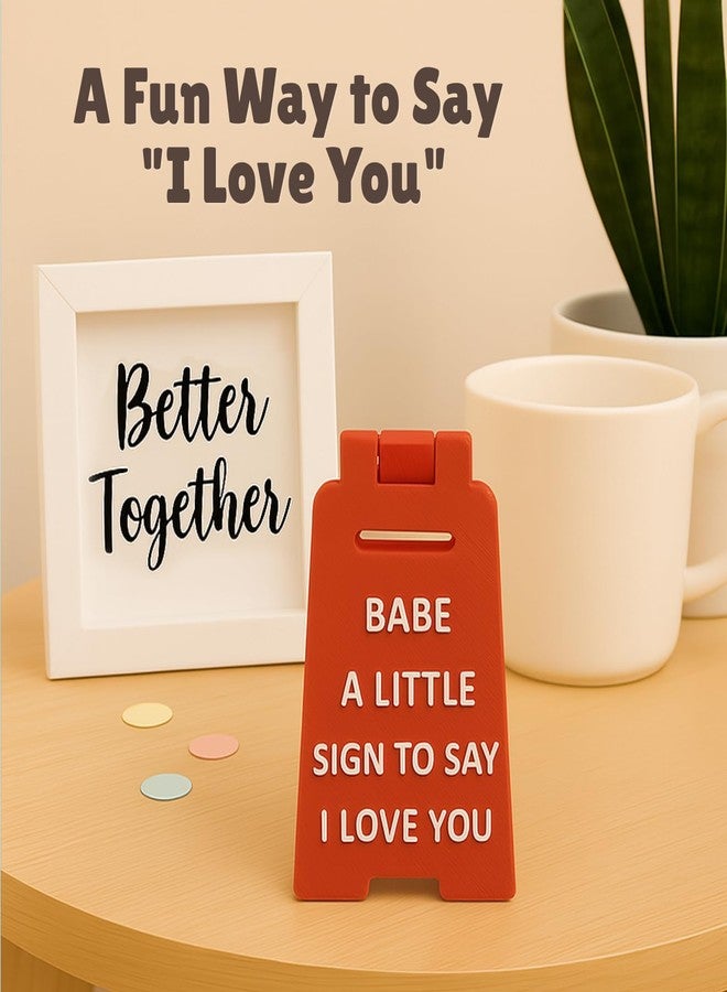 Fun-Plus I Love You Babe Mini Sign - A Thoughtful Gift - Sentimental Desk Decor with Card & Envelope - Birthday, Christmas or Everyday Appreciation Gift - Image 3